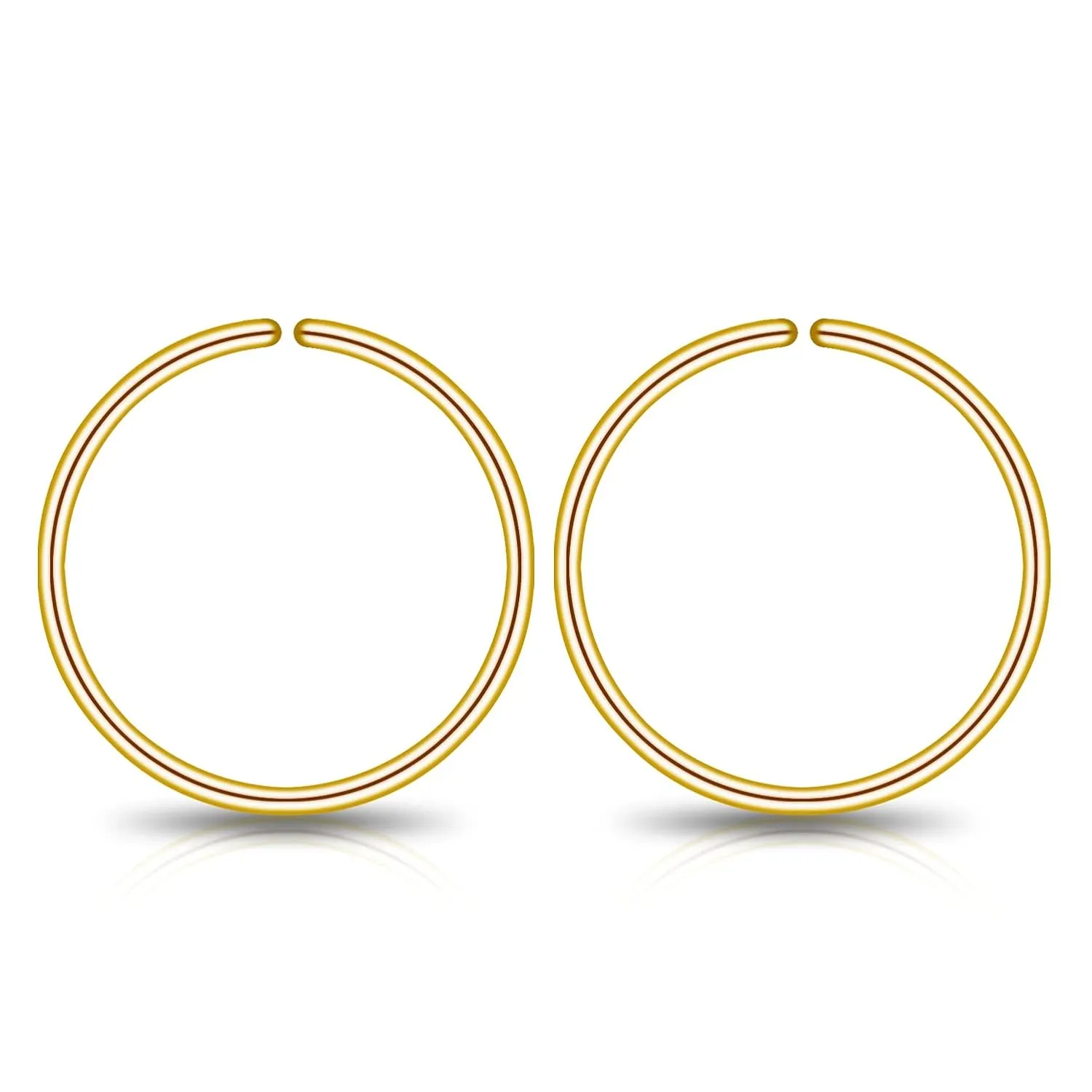 14K Gold Filled Conch Hoop Earrings, Dainty Conch Piercing Jewelry, Lightweight Small Thin Gold Hoop Earrings for Women, 12mm 20G