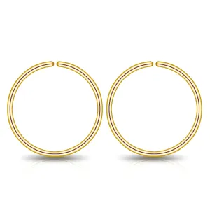 14K Gold Filled Conch Hoop Earrings, Dainty Conch Piercing Jewelry, Lightweight Small Thin Gold Hoop Earrings for Women, 12mm 20G