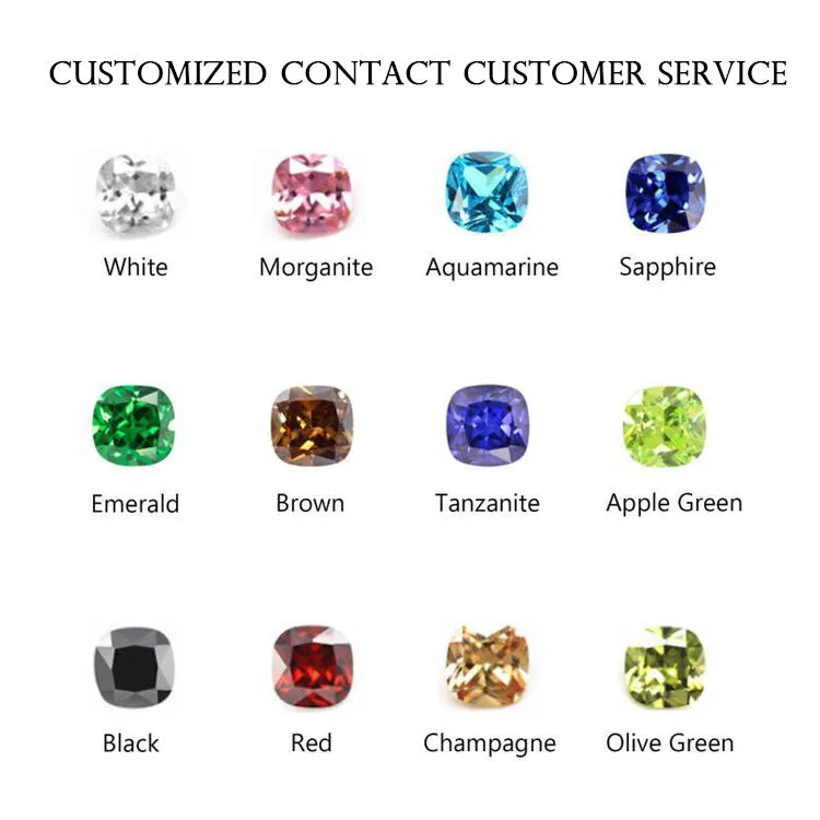 4 Pcs  Vintage Colored Cushion Cut Halo Bridal Set Rings In Sterling Silver