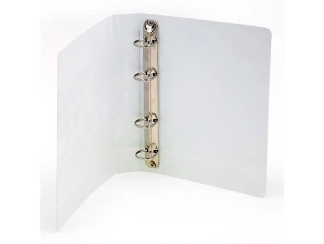 Alpha Presentation Binder 4 Rings A4, 50mm Spine, White (406)