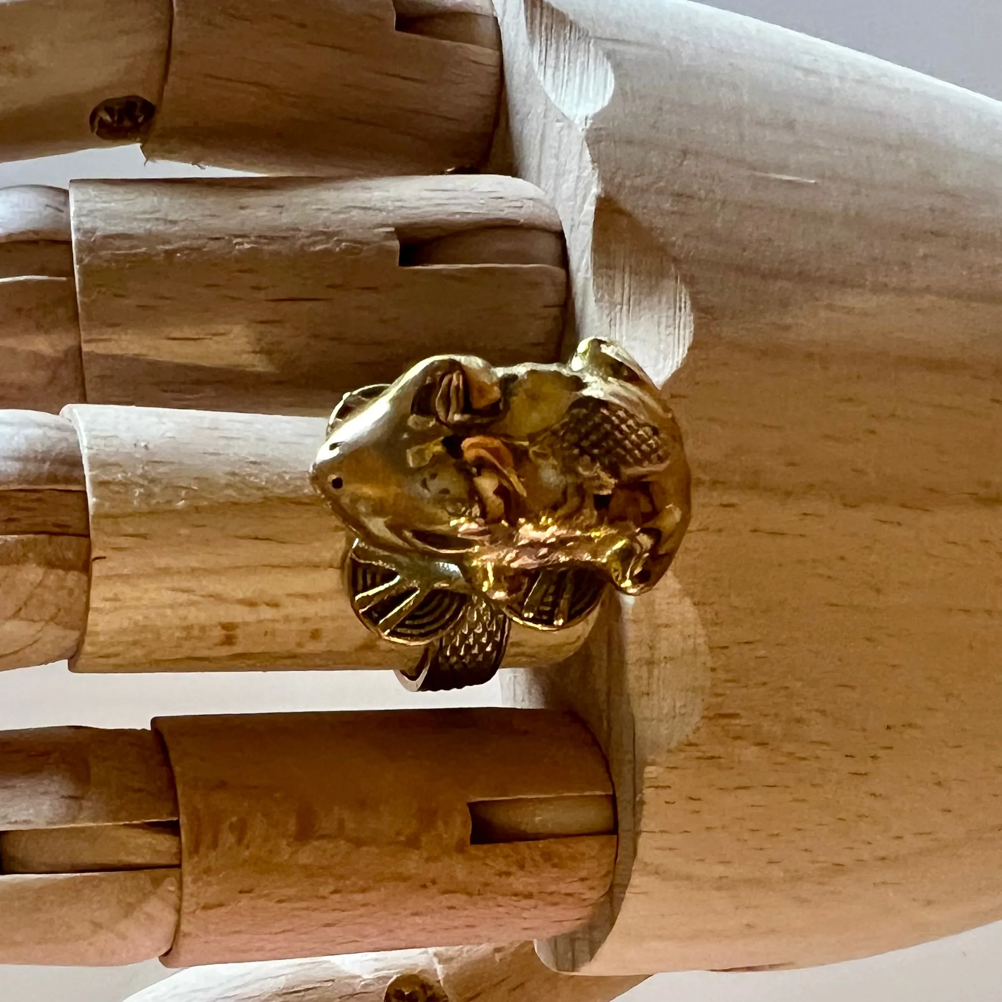 Asante Frog Mpetea (Chief's Ring) - Brass