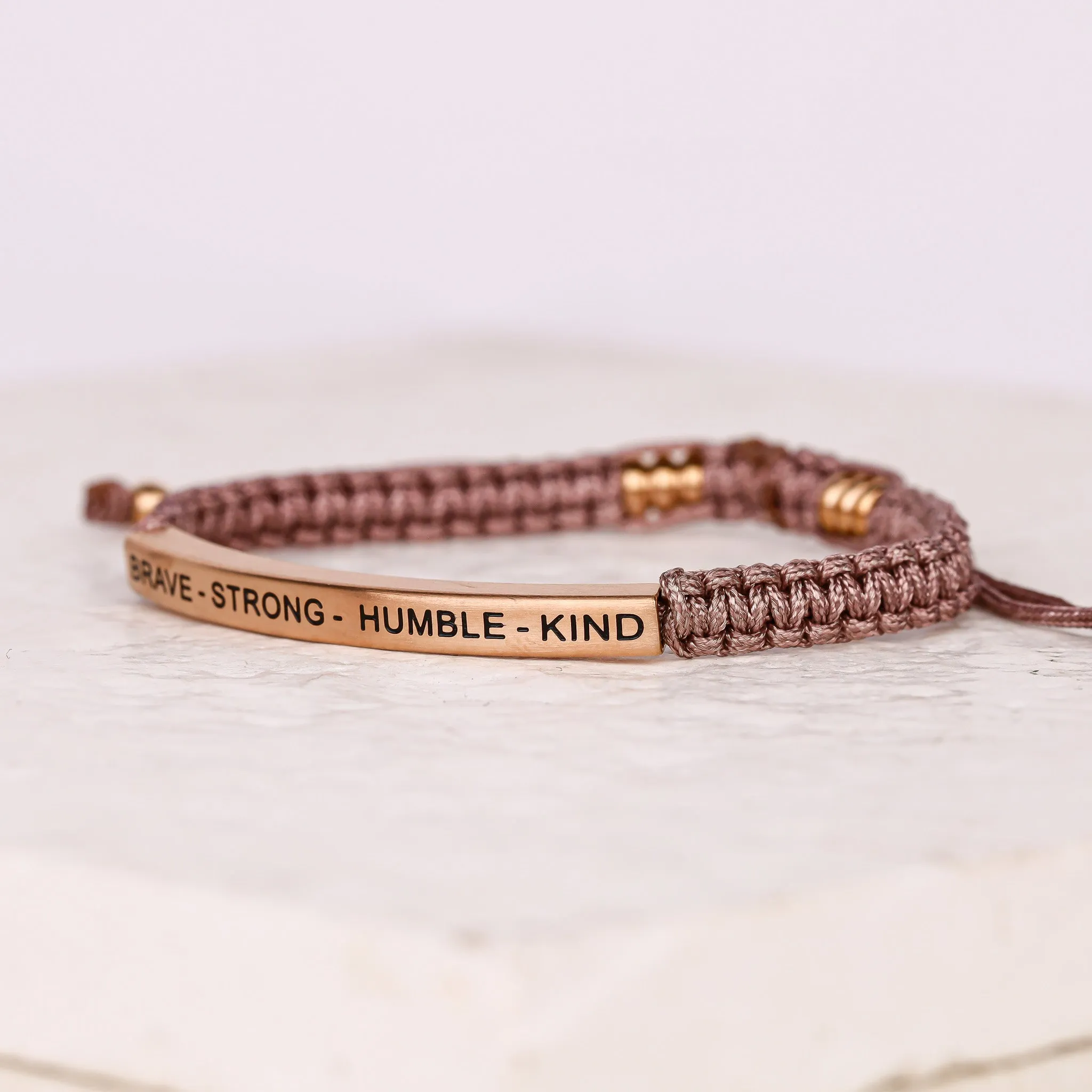 BRAVE - STRONG - HUMBLE - KIND ROPE BRACELET