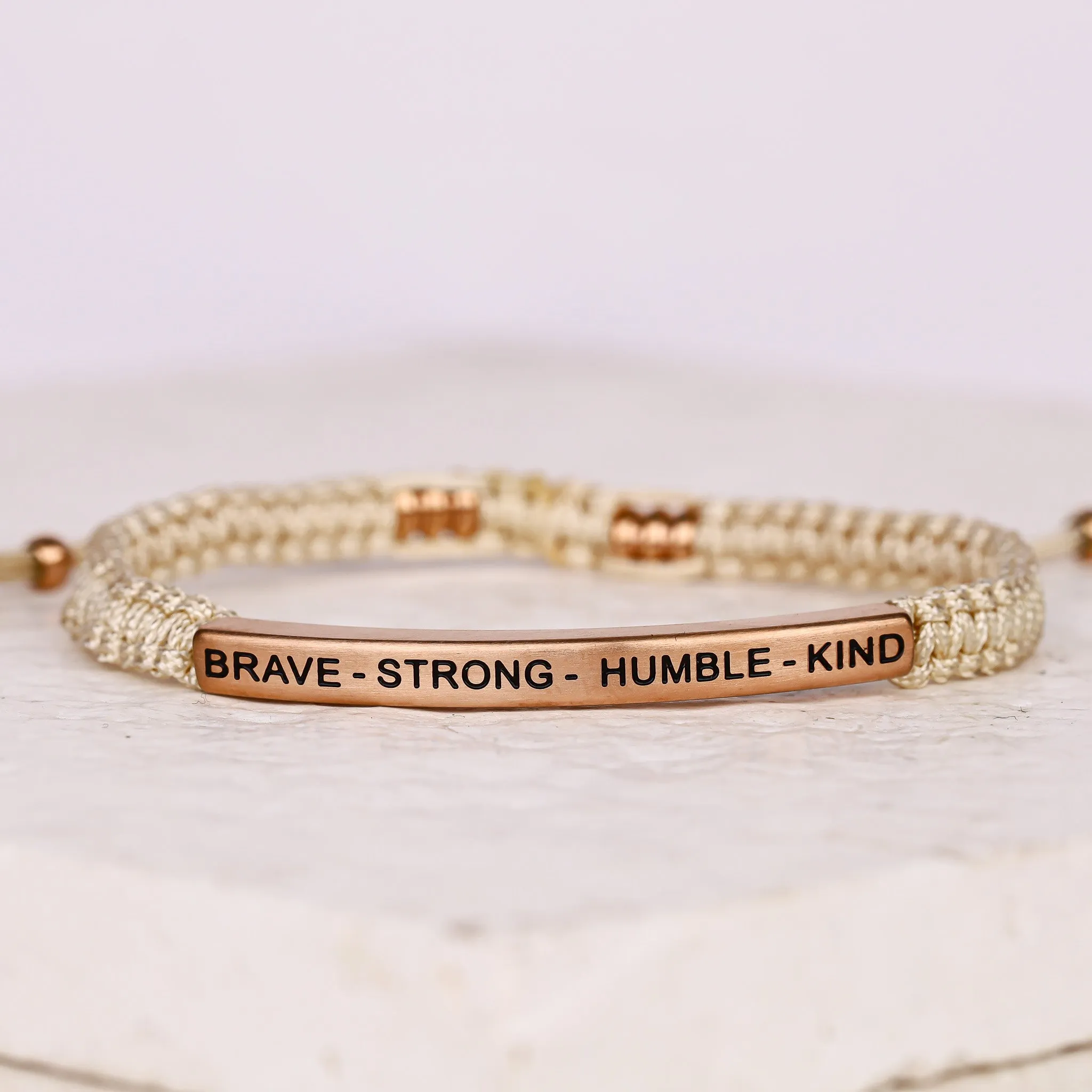 BRAVE - STRONG - HUMBLE - KIND ROPE BRACELET