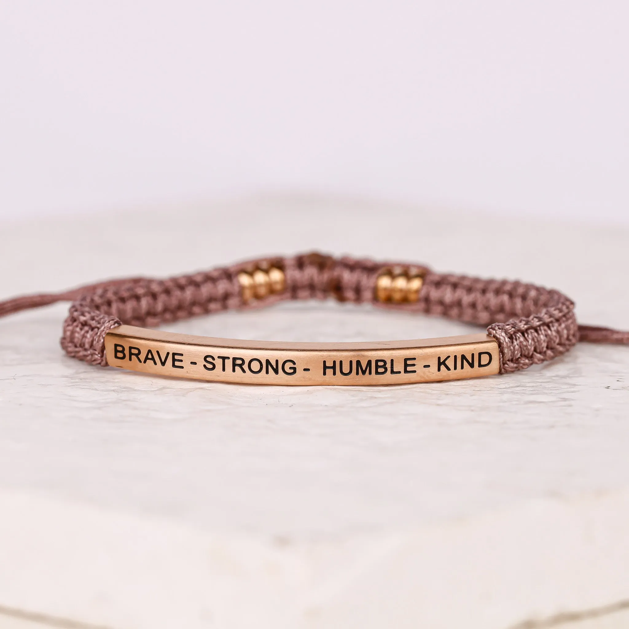 BRAVE - STRONG - HUMBLE - KIND ROPE BRACELET