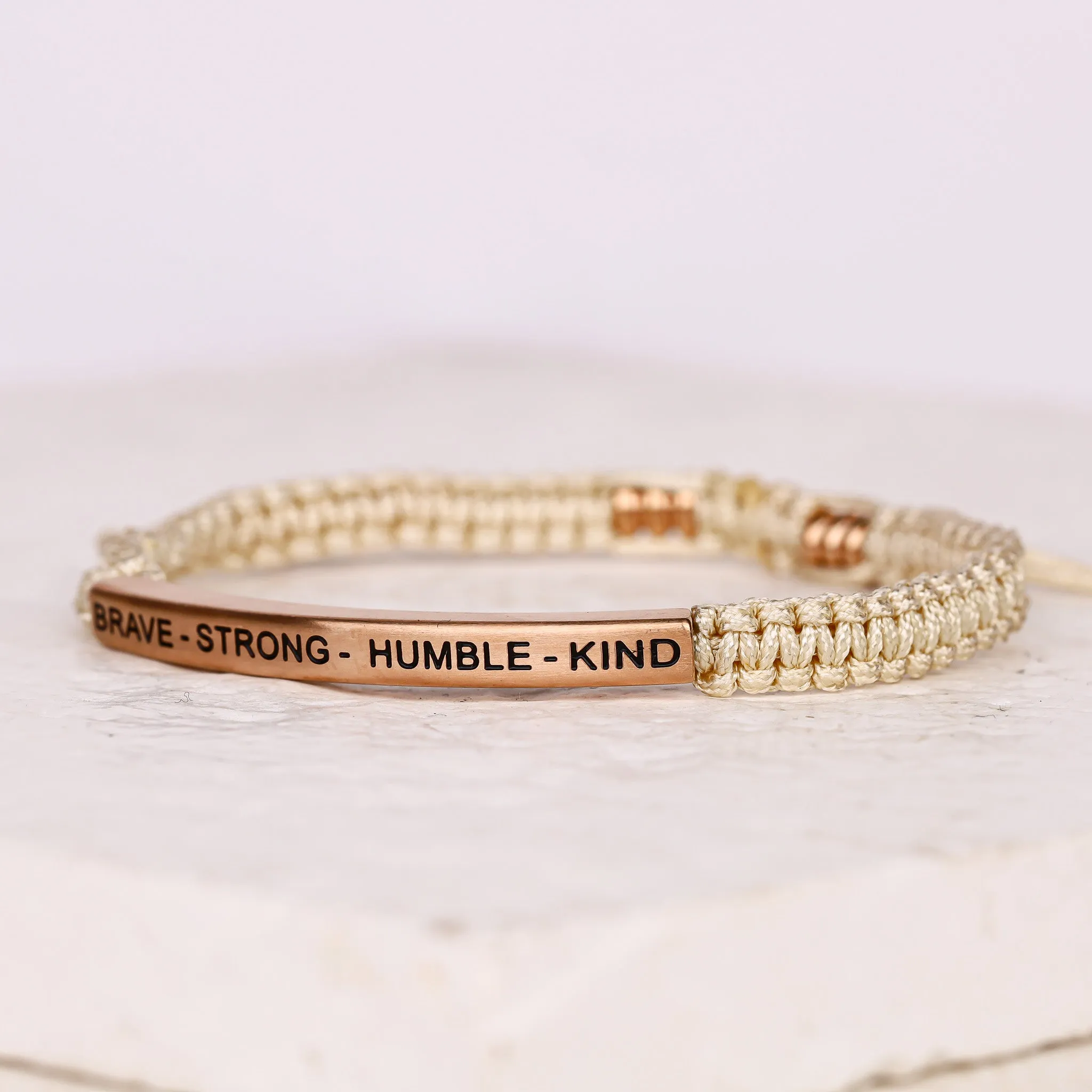 BRAVE - STRONG - HUMBLE - KIND ROPE BRACELET