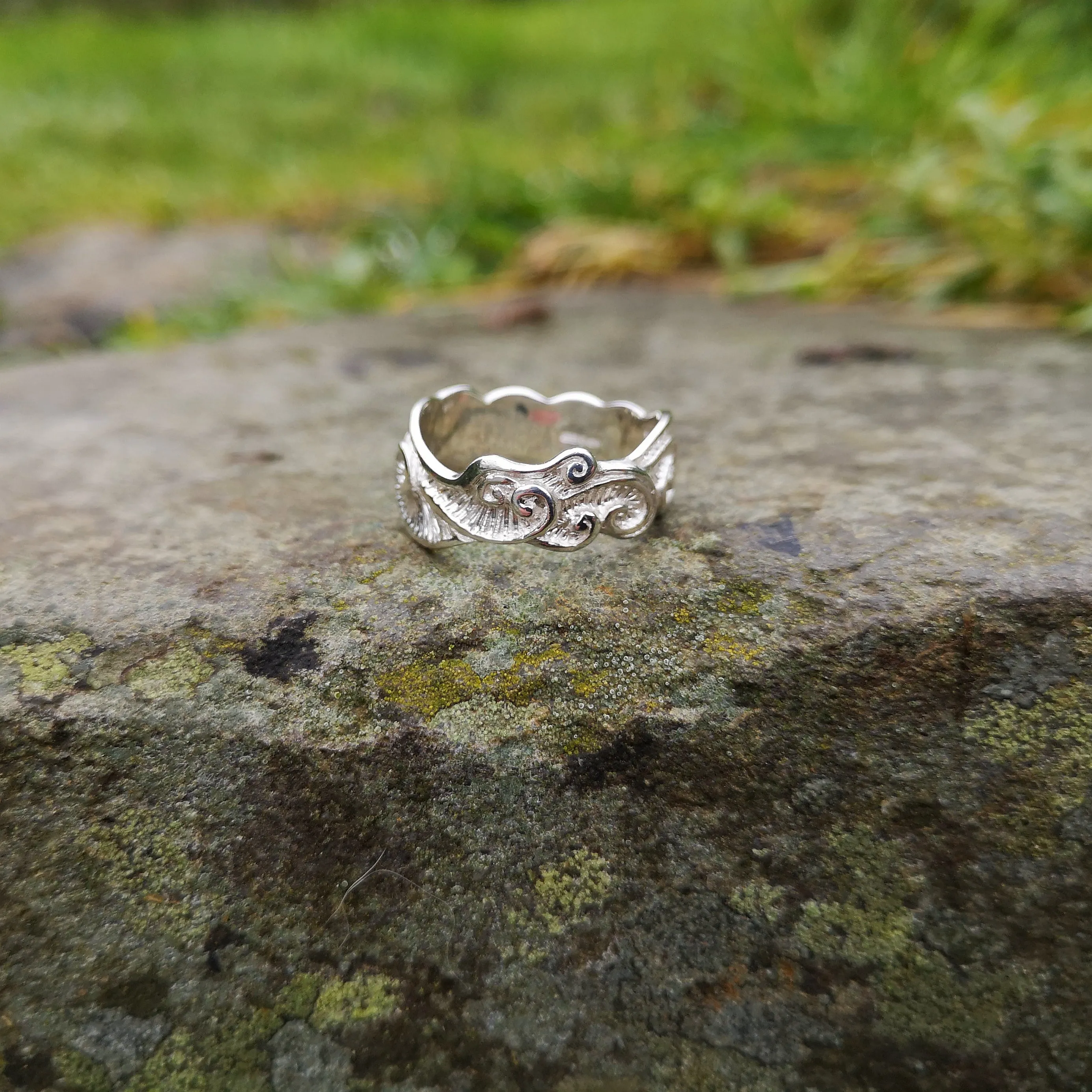 Celtic Spirals Wedding Ring