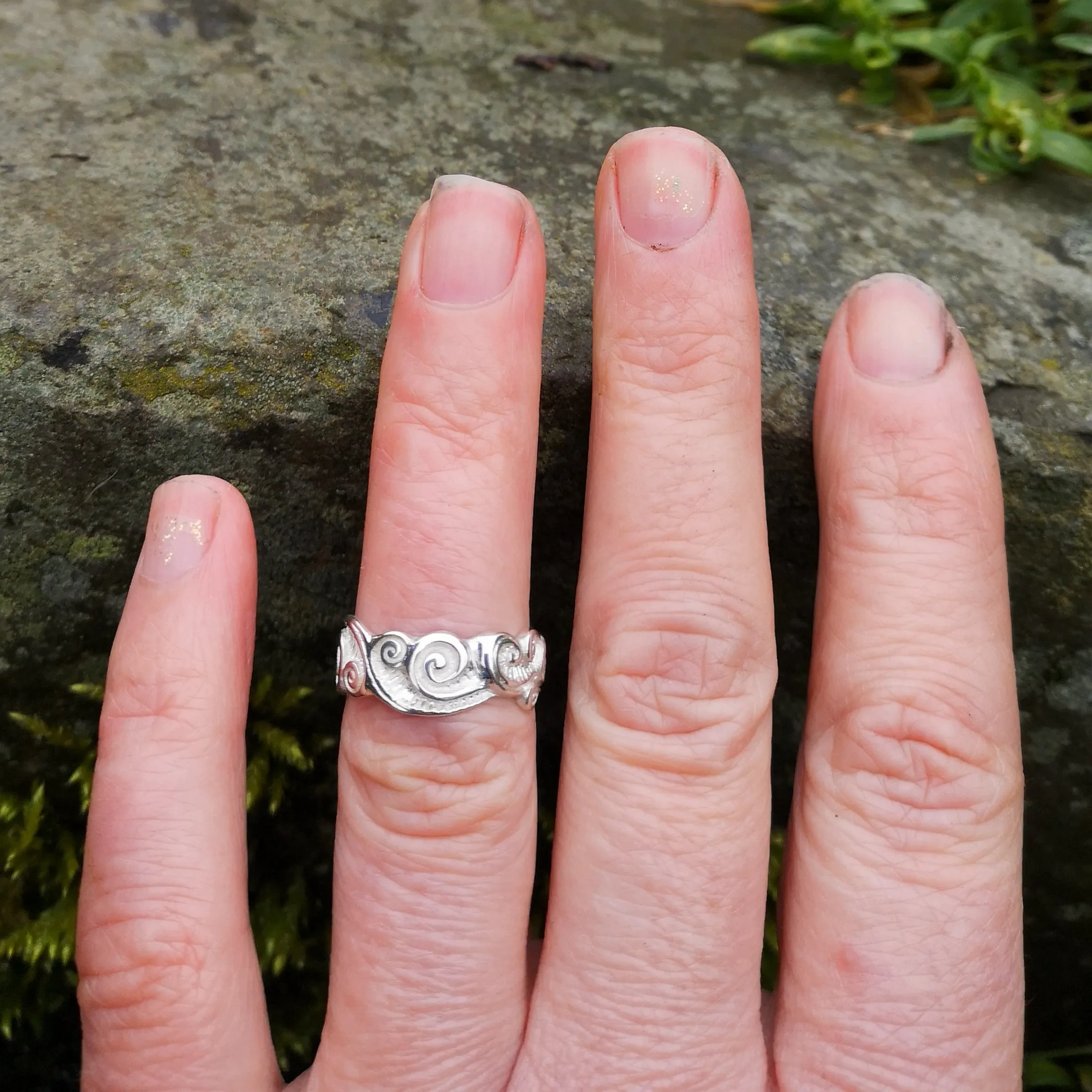Celtic Spirals Wedding Ring