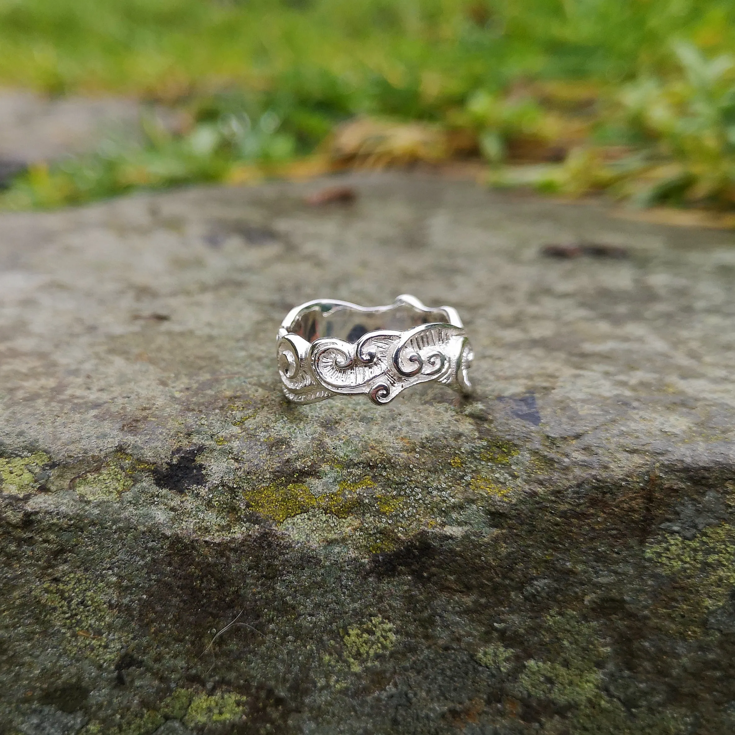 Celtic Spirals Wedding Ring