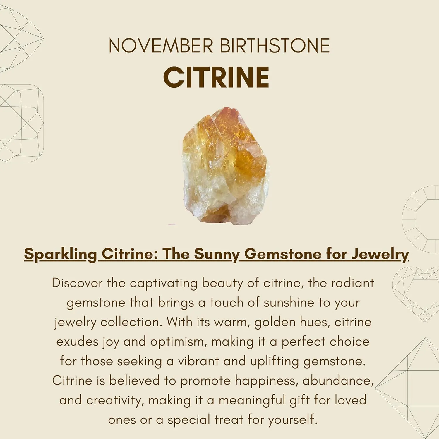 Citrine Earrings for Women in Heart Dangle Drop Shape - 18K Gold Vermeil, Certified 925 Sterling Silver Earring - Hypoallergenic Gold Jewelry for Women, Mothers Day Gifts, Birthday Gifts for Women