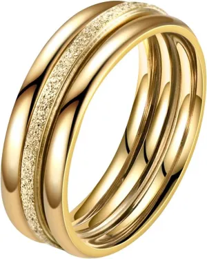 Engagement and Wedding Bands Sets for Women,Dainty Gold Plated Stacking Rings Pack Minimalist Anniversary Jewelry Accessory