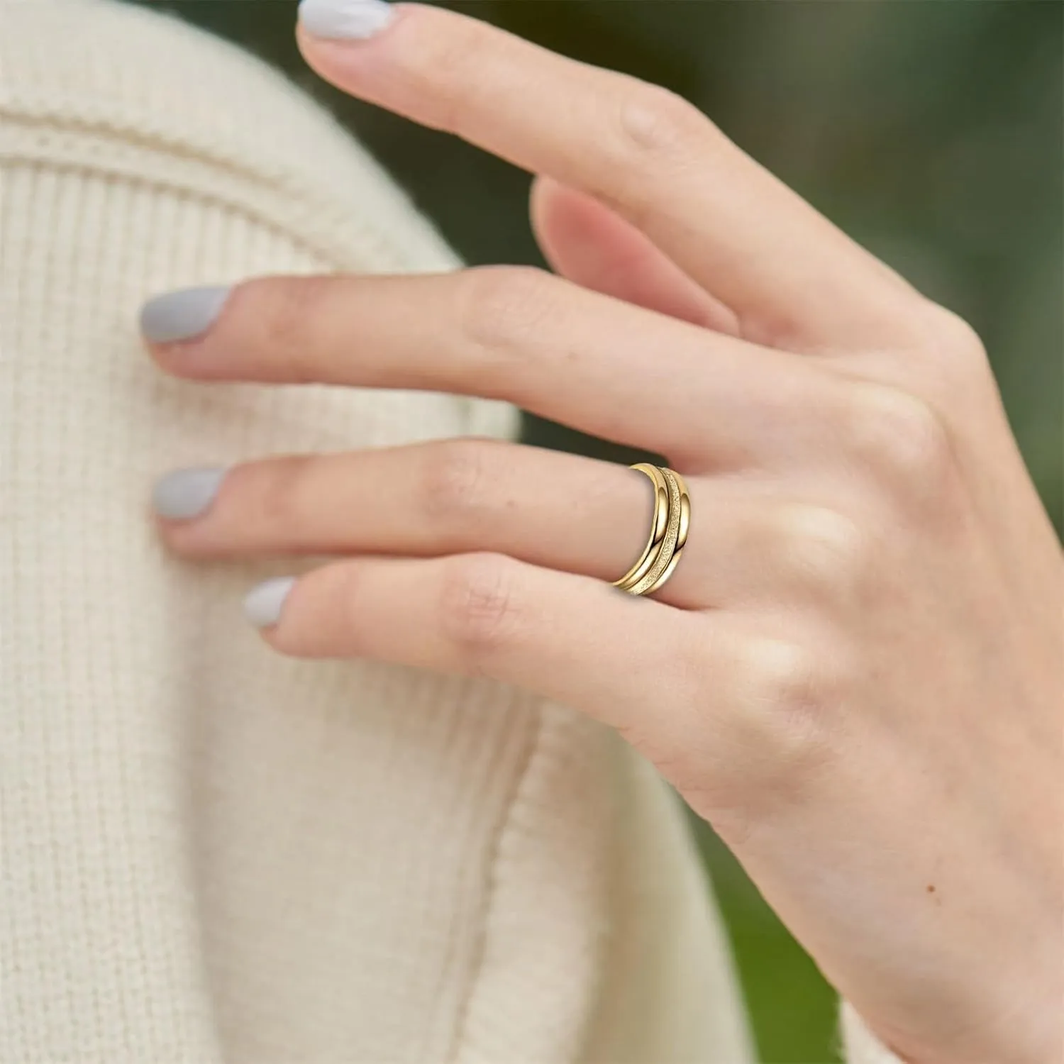 Engagement and Wedding Bands Sets for Women,Dainty Gold Plated Stacking Rings Pack Minimalist Anniversary Jewelry Accessory