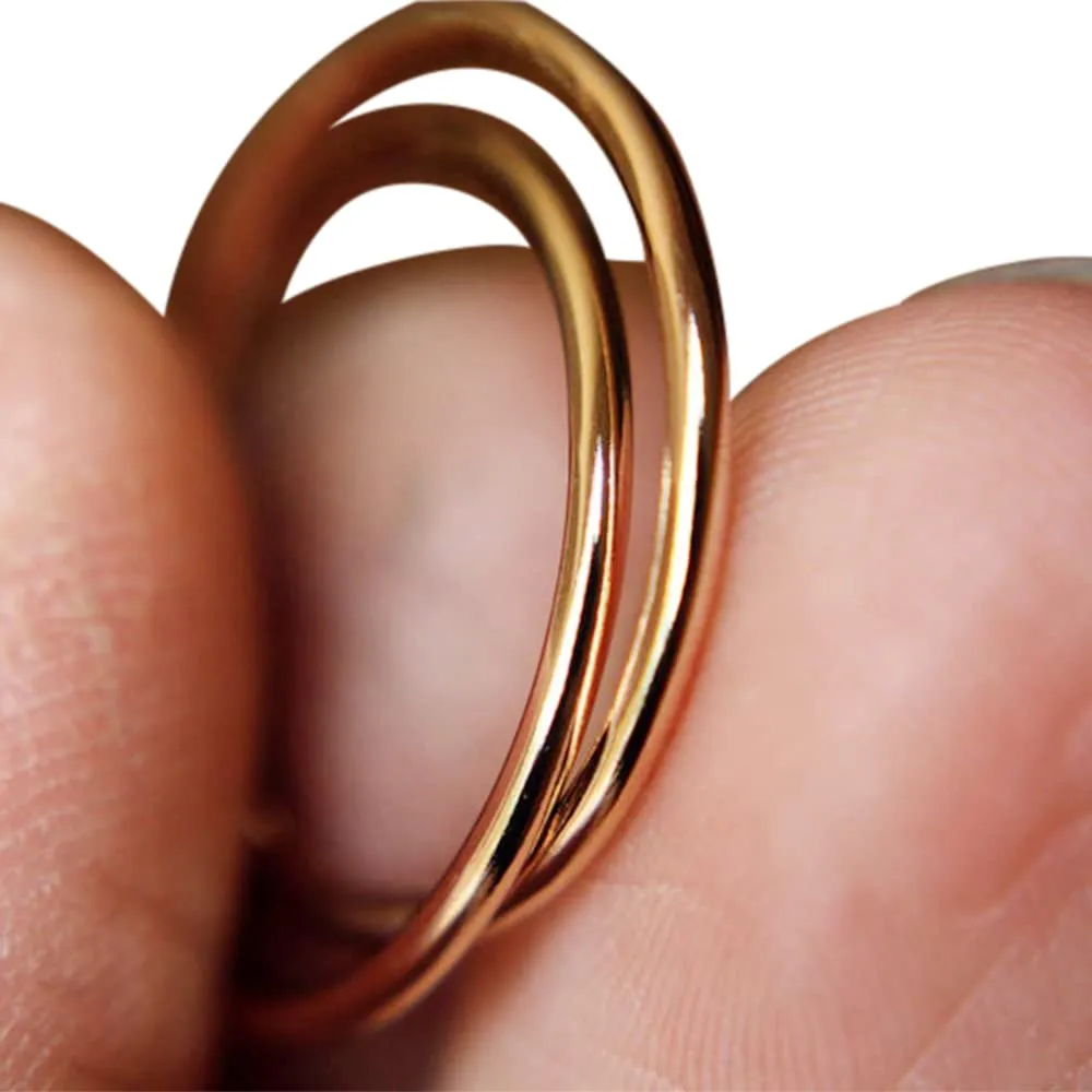 Gold Interlocking Thumb Rings,Thumb Rings,Gold Thumb Ring,Simple Rings,Rolling Ring,Stacking Rings, Minimalist Rings,Unique Ring,Rose Gold