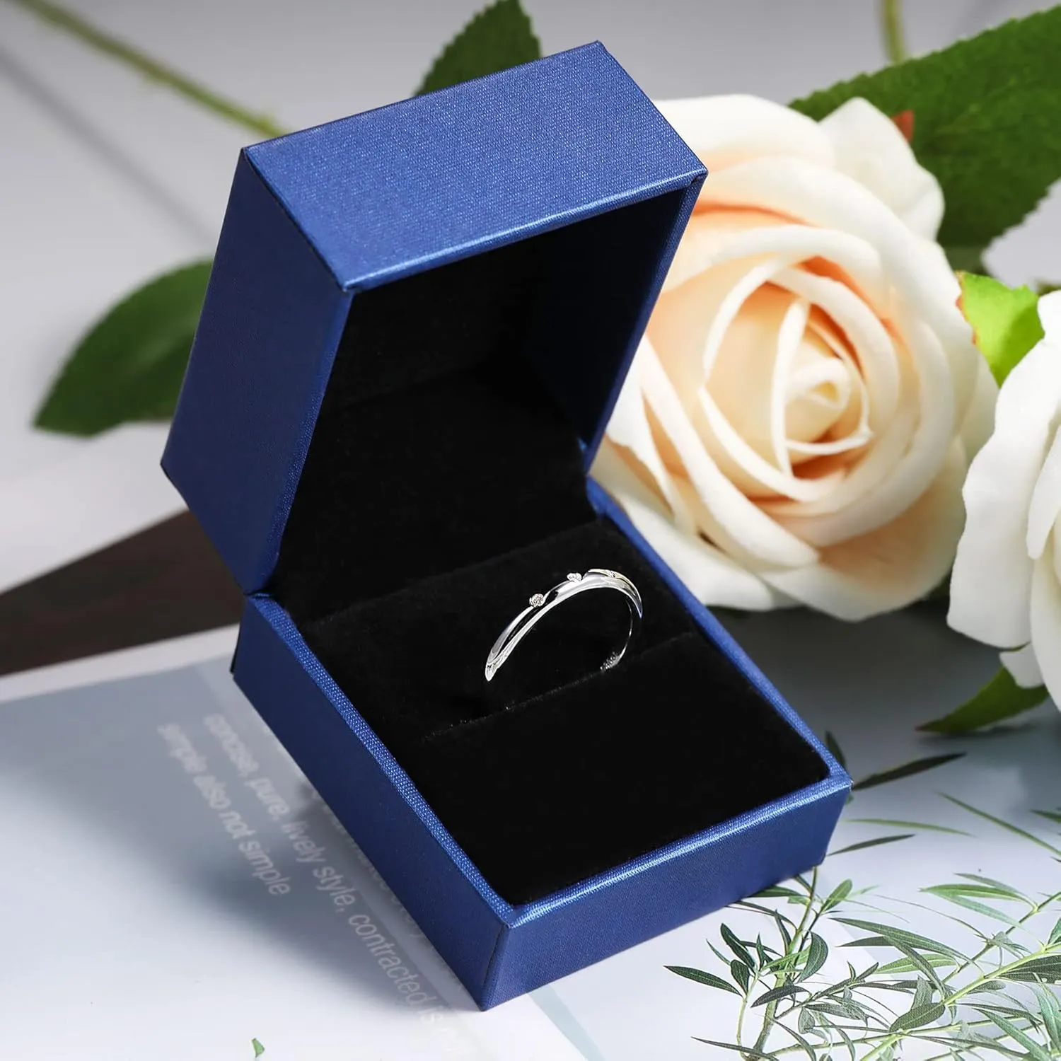 Ladylike 3 Stone Moissanite Rings for Women Bezel Set Wedding Bands Sterling Silver Rings with D Color VVS1 Moissanites Anniversary Rings for Her