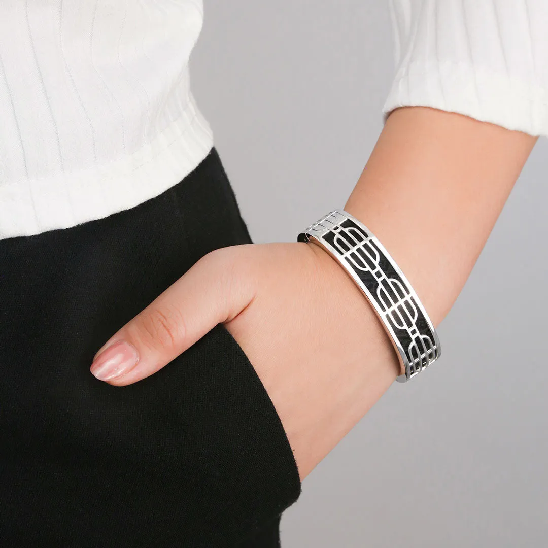Nanyang Dream Bangle - Shophouse Olive - Sterling Silver