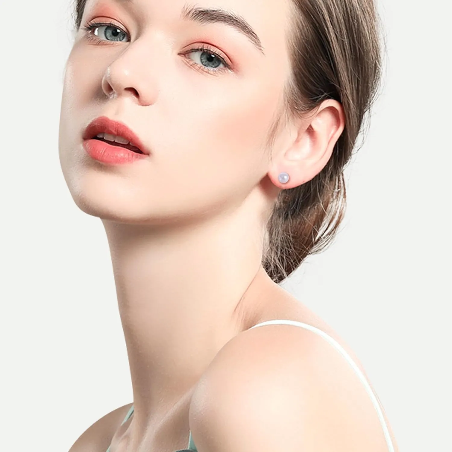Pearl Plastic Earrings for Sensitive Ears Hypoallergenic Plastic Stud Earrings for Women Pearl Plastic Post Earrings for Women