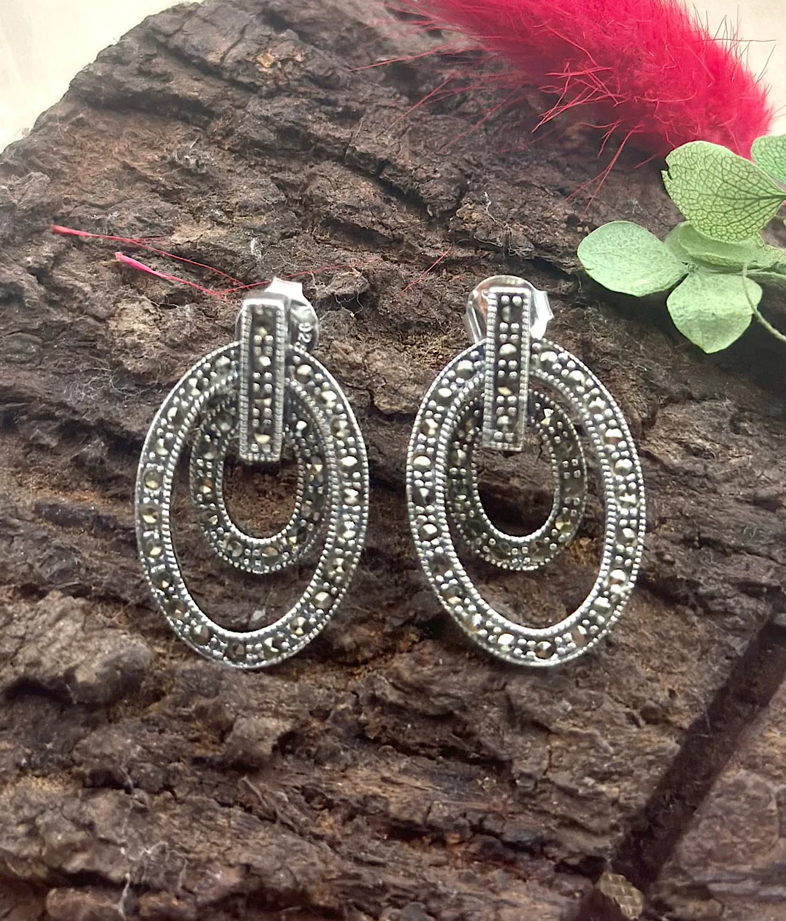The Silver Marcasite Earrings